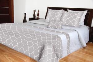 Prikrývka na posteľ s luxusným vzorom Sivá