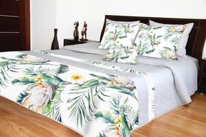 Prikrývky na posteľ s kvetinovým motívom Sivá