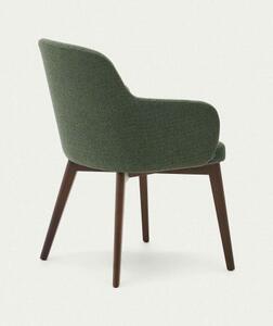 NELIDA WALNUT stolička Zelená
