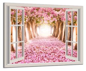 Obraz do bytu Okno do aleje kvetov