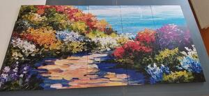 5-dielny obraz kvetinové more