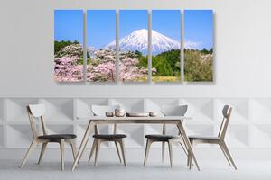 5-dielny obraz sopka Fuji