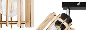 Bodové svietidlo Timber 7, 2x drevené tienidlo
