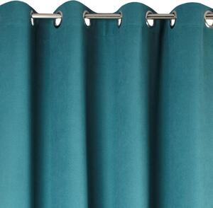 Luxusné zatemňovacie hotové závesy na okná v tyrkysovej farbe Tyrkysová