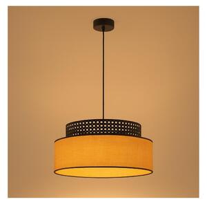 Luster na lanku BOHO 1xE27/60W/230V čierna/ratan