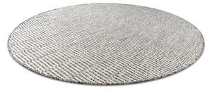 Šnúrkový okrúhly koberec SIZAL LOFT 21198 BOHO slonovinová kosť - sivý