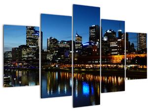 Obraz noci v Melbourne (150x105 cm)