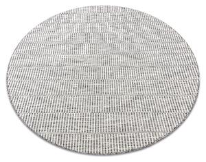 Šnúrkový okrúhly koberec SIZAL LOFT 21198 BOHO slonovinová kosť - sivý