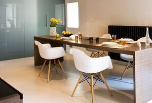 Luxusná biela dizajnová stolička do jedálne Biela