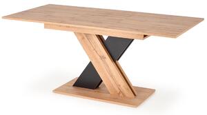 Rozkladací stôl XARELTO 130-175x85 cm - dub wotan / čierna