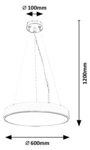 Rabalux 71041 - LED Stmievateľný luster na lanku TESIA LED/60W/230V čierna + DO