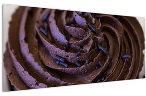 Obraz - Čokoládový Cupcake (120x50 cm)