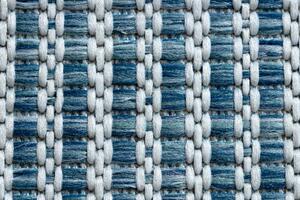 Šnúrkový okrúhly koberec SIZAL LOFT 21198 BOHO slonovinová kosť - modrý