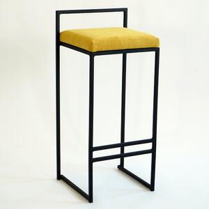 Barová stolička Cabra s čalúneným sedákom žltá