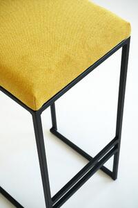Barová stolička Cabra s čalúneným sedákom žltá