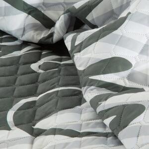 Prešívaná moderná prikrývka na posteľ do spálne Biela