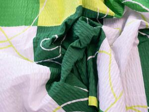 MKLuzkoviny.cz Predĺžené krepové obliečky Exclusive – Domino zelená 140×220cm 70×90cm