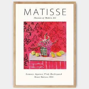 Plagát Lemons Against Pink Background | Henri Matisse