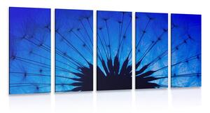 5-dielny obraz modrá púpava