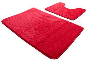 ERVI PLAS Kúpeľňová predložka dvojdielna protišmyková ‒ Valeria červená 50 × 80 cm