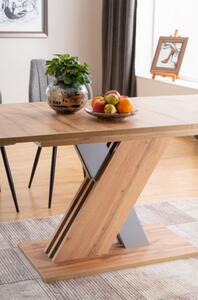 Rozkladací jedálenský stôl EXEL Farba: dub wotan / biela