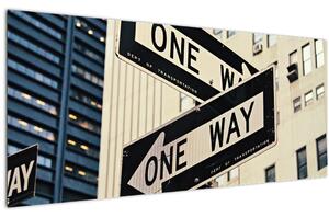 Obraz - New York ONE WAY (120x50 cm)