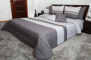 Luxusné prehozy na posteľ v sivých farbách Sivá