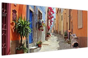Obraz ulice na Sardínii (120x50 cm)