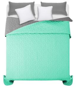 Svetlo zelený prehoz na manželskú posteľ s diamantovým vzorom 200 x 220 cm Zelená