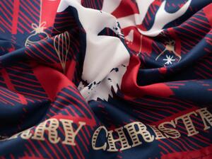 Carbotex Vianočná obliečka na vankúšik 40 × 40 cm – Jelen s baňkami