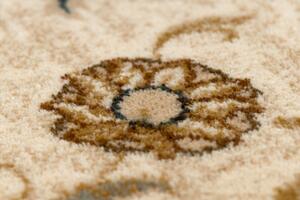 Vlnený koberec OMEGA ARIES Kvety krémový
