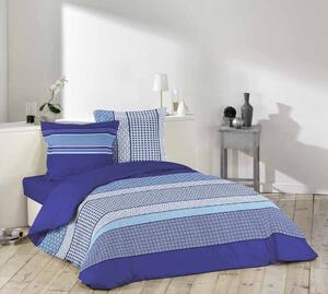Posteľná bielizeň na maželskú posteľ modrej farby DAMARA BLUE 200 x 220 cm Modrá