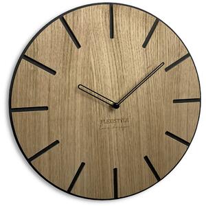 Luxusné hodiny z dreva Wood Art Hnedá