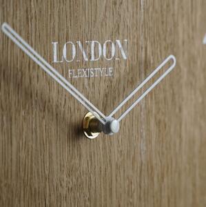 Dekoračné hodiny v retro štýle LONDYN RETRO WOOD 30cm Hnedá
