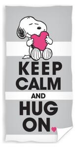 Detská osuška 70 × 140 cm ‒ Snoopy Keep Calm and Hug On