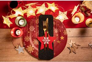 Tutumi - Vianočný obal na príbory hviezda - červená - 6 ks