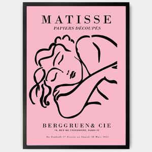 Plagát Sleeping Woman Sketch Pink | Henri Matisse