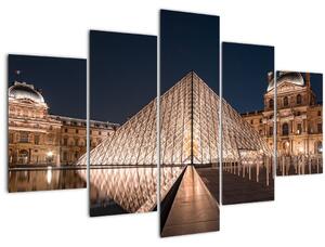 Obraz - Louvre v noci (150x105 cm)