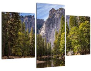 Obraz - Pod Yosemite skalou (90x60 cm)