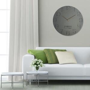 Elegantné hodiny do obývačky v sivej farbe Sivá