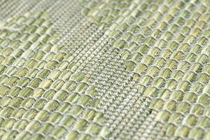 Šnúrkový koberec SIZAL PATIO 3075 Romby, plocho tkaný, béžovo - zelený