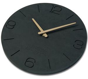 Moderné nástenné hodiny z dreva s priemerom 30cm Čierna
