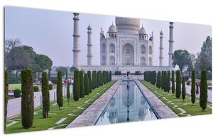 Obraz - Taj Mahal za východu slnka (120x50 cm)