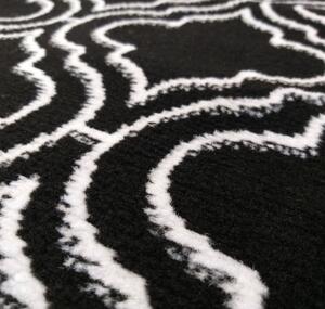 Škandinávsky koberec čiernej farby s bielym vzorom Šírka: 200 cm | Dĺžka: 290 cm