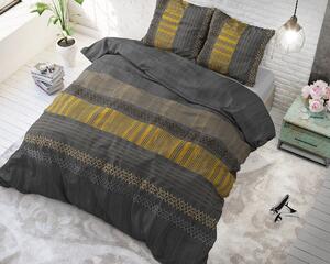 Tmavo sivé posteľné obliečky v modernom dizajne ACHIE ANTHRACITE 180 x 200 cm Sivá