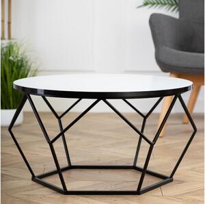 Konferenčný stolík DIAMOND 40x70 cm biela/čierna
