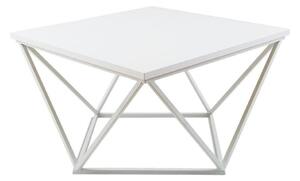 Konferenčný stolík CURVED 60x60 cm biela
