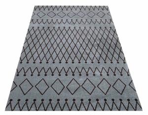 Tmavo sivý koberec s jemnými vzormi Sivá Šírka: 80 cm | Dĺžka: 150 cm