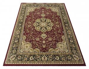 Štýlový koberec v červenej farbe s krémovými vzormi Červená Šírka: 200 cm | Dĺžka: 300 cm