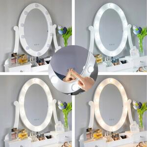Kvalitný toaletný stolík so zrkadlom a LED svetielkami